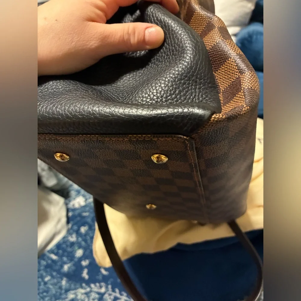 Louis Vuitton Damier Ebene Normandy hand bag with strap and dust bag